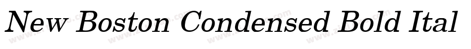 New Boston Condensed Bold Italic字体转换